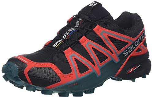 Salomon Herren Speedcross 4 GTX, Trailrunning-Schuhe, Wasserdicht, schwarz (Größe 44) (44 EU, Schwarz (High Risk Red))
