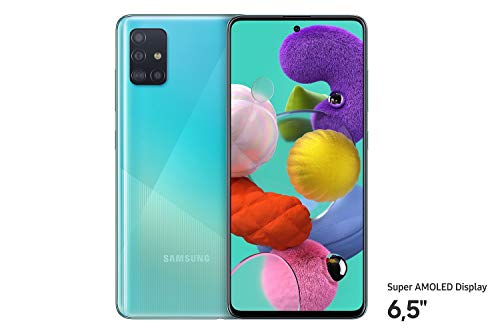 Samsung Galaxy A51 (16.4cm (6.5 Zoll) 128 GB interner Speicher, 4 GB RAM, Dual SIM, Android, prism crush blue) Deutsche Version (Standard)