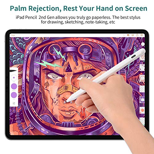 Stylus Pen Magnetische Kompatibel mit iPad 2018-2021 Active Pencil Hochpräziser Stift mit Kippfunktion Stylus Stift für iPad mit Palm Rejection 