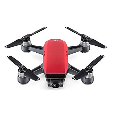 DJI Spark - Mini-Drohne mit max. Geschwindigkeit von 50 km/h, bis zu 2 km Übertragungsreichweite,1080p Videos mit 30 fps und 12 Megapixel Fotos - Rot (SINGLE)