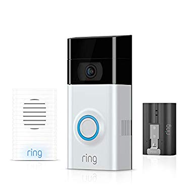 Ring Video Doorbell 2 + Chime + Extra Rechargeable Battery