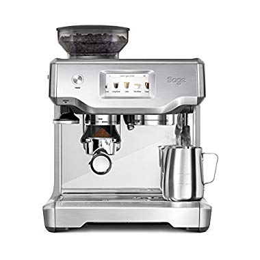 Sage The Barista Touch Espresso-Maschine (SES880) (Tampern manuell, Milchschaumautomatik, Touchscreen) (Gebürstetes Edelstahlgrau)