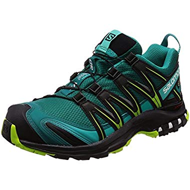 Salomon Damen XA Pro 3D GTX Trailrunning-Schuhe,Synthetik/Textil,türkis (deep lake/black/lime green),Gr. 39 1/3