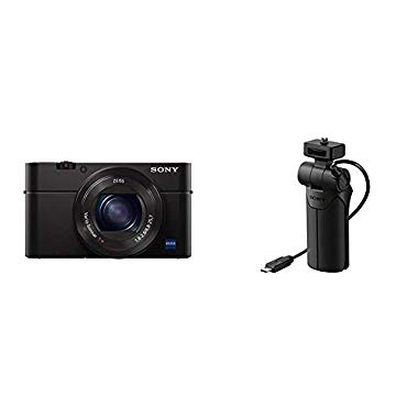 Sony DSC-RX100 IV Digitalkamera (Display, Pop-Up-Sucher) schwarz und Handgriff) (inkl. Handgriff)