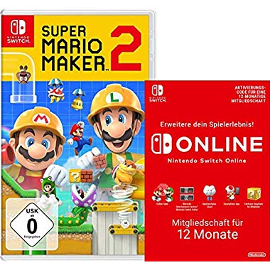 Super Mario Maker 2 [Nintendo Switch] + Switch Online 12 Monate [Download Code]