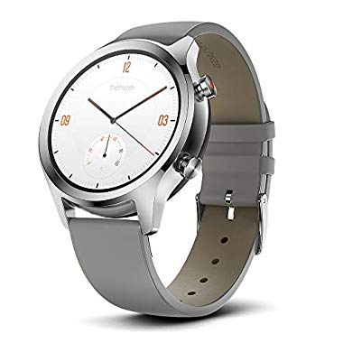 Ticwatch Mobvoi C2,Wear OS von Google Classic Smartwatch,IP68 Sweat und Wasserdicht,Google Pay,Kompatibel mit iPhone und Android (C2-Platinum)