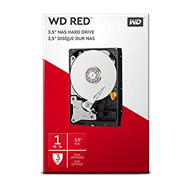 WD Red 1TB interne Festplatte SATA 6Gb/s 64MB interner Speicher (8,9 cm 3,5 Zoll 24x7 5400Rpm optimiert für SOHO NAS Systeme 1-8 Bay HDD RETAIL WDBMMA0010HNC-ERSN)