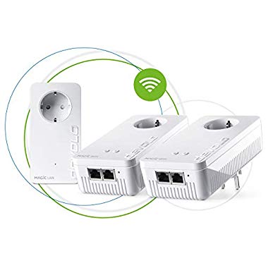 devolo Magic 1 - 1200 Wifi AC Multiroom Kit dLAN 2.0: Multiroomkit mit 3 Powerline-Adaptern für zuverlässiges WLAN ac einfach via Stromleitung durch Wände und Decke, smarte Mesh-Vernetzung
