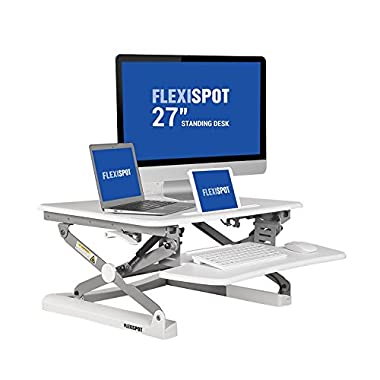 Flexispot Sitz Steh Schreibtisch Stehpult Höhenverstellbarer Schreibtisch Schreibtischaufsatz (Breite: 69 cm