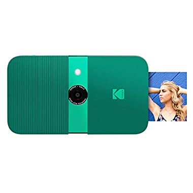 KODAK Smile Digital Sofortbildkamera mit 2x3 ZINK Drucker - HD-Qualität - 10MP, LCD Display, Automatischer Blitz, integrierte Bearbeitungsfunktion, Micro SD Kartenleser & Autofokus - Grün