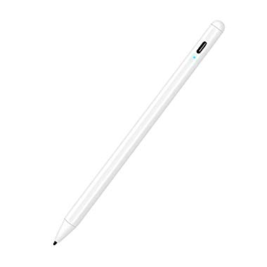 Stylus Stift 2. Generation für Apple iPad 2018 & 2019 mit Palm Rejection,1,0 mm Feine Spitze,Hochpräziser iPad-Bleistift zum Zeichnen und Schreiben auf iPad 6./Air 3./Mini 5./Pro 11/12.9 (3.) (Weiß)