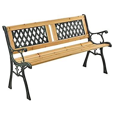 ArtLife 2-Sitzer Gartenbank Sanremo aus lackiertem Holz & Gusseisen (Modell "Sanremo")