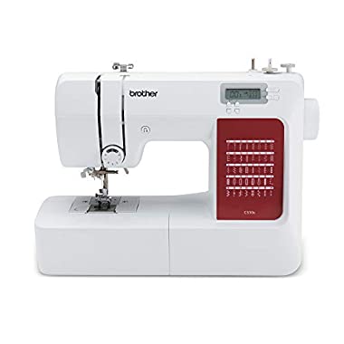 Brother CS10sVM1 CS10s Nähmaschine, Metall, Weiß, Rot, Full-size sewing machine