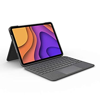 Logitech Folio Touch iPad Hülle Tastatur, Trackpad und Smart Connector für iPad Air 4. Gen (Deutsches QWERTZ Layout - Grafit)