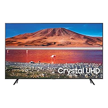 Samsung TU7079 108 cm (43 Zoll) LED Fernseher (Ultra HD, HDR 10+, Triple Tuner, Smart TV) [Modelljahr 2020] (Nachtschwarz)