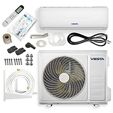 VIESTA 09SM Split Klimaanlage Inverter Splitgerät Klimaanlage im Komplettset, Klimagerät Split mit Heizfunktion, Fernbedienung, WiFi App-Steuerung (9000 BTU)