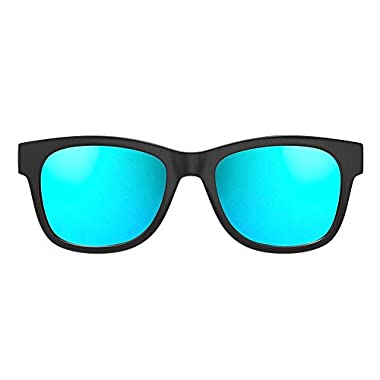 VOCALSKULL Gafas De Sol Azules Con Bluetooth para Hombres Auriculares De Conducción ósea Altavoces De Audio Inalámbricos Auriculares Con Micrófono Marco Esmerilado (Blau)
