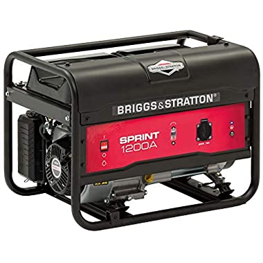 Briggs & Stratton SPRINT 1200A tragbarer Stromerzeuger, Generator, Benzin - 900 W Betriebsleistung/1125 W Startleistung, 030670 (1200W)