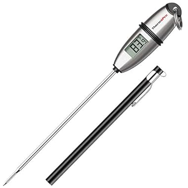 ThermoPro TP02S Digitales Bratenthermometer Fleischthermometer Thermometer Kochen Küchenthermometer Grillthermometer mit langer Sonde, für Braten, Kochen, Grillen/BBQ, Backen, Baby-Ernährung